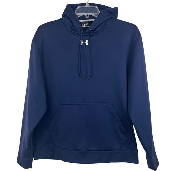 Under Armour Other - Under Armour Hoodie men’s Large navy blue Center embroidered logo